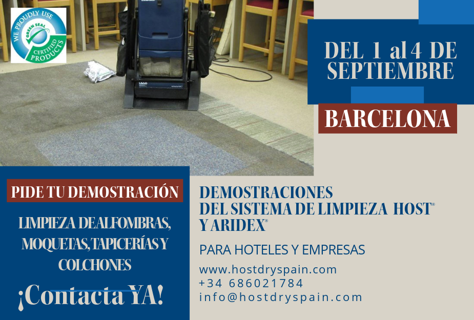 Demostración del Sistema Host® y Aridex® en Barcelona – Del 1 al 4 de septiembre